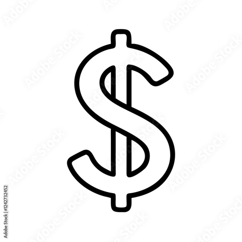 Classic dollar sign icon representing money, finance, pricing, and sales.