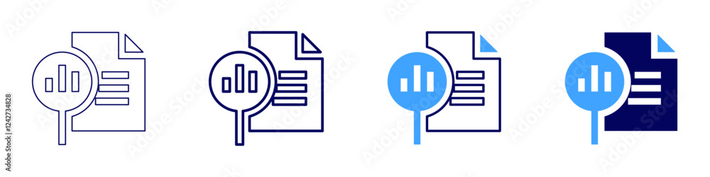 Data analysis icon in 4 different styles. Thin Line, Line, Bold, and Bold Line. Duotone style. Editable stroke Data analysis icon in 4 different styles. Thin Line, Line, Bold, and Bold Line. Duotone style. Editable stroke