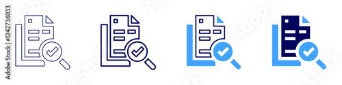 Market dynamics icon in 4 different styles. Thin Line, Line, Bold, and Bold Line. Duotone style. Editable stroke