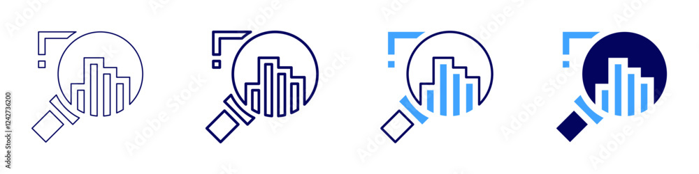 Operational analysis icon in 4 different styles. Thin Line, Line, Bold, and Bold Line. Duotone style. Editable stroke Operational analysis icon in 4 different styles. Thin Line, Line, Bold, and Bold Line. Duotone style. Editable stroke
