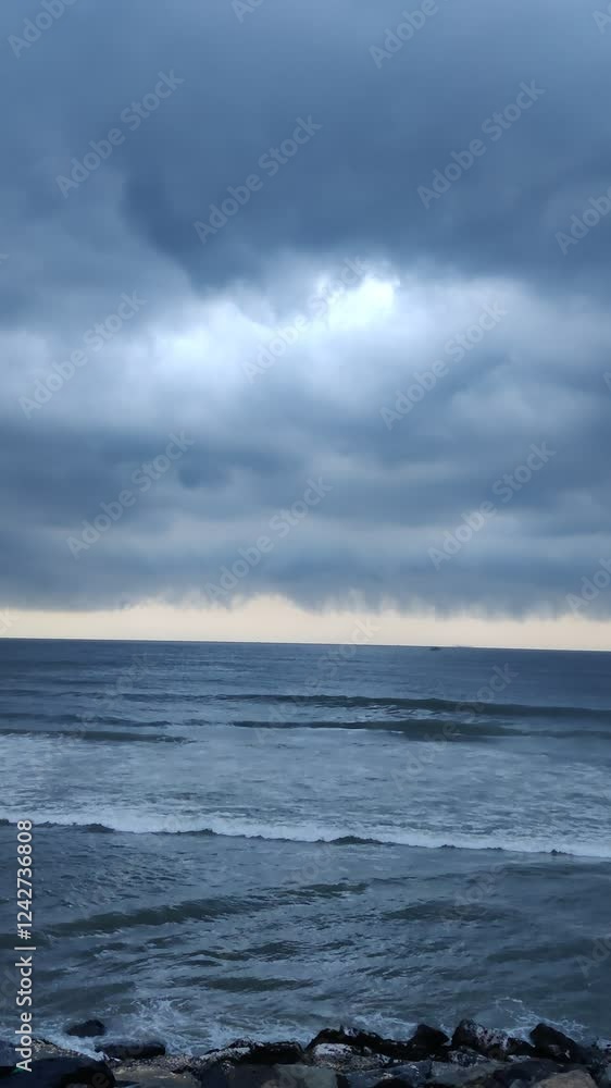 stormy sky over the sea stormy sky over the sea