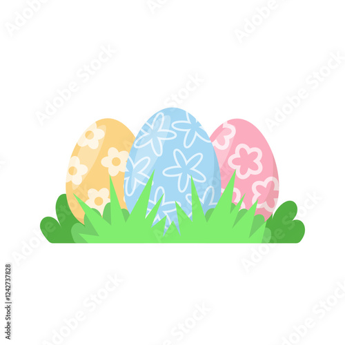 Easter Eggs in Grass