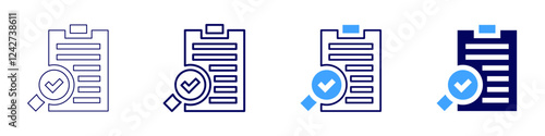 Workforce trend icon in 4 different styles. Thin Line, Line, Bold, and Bold Line. Duotone style. Editable stroke