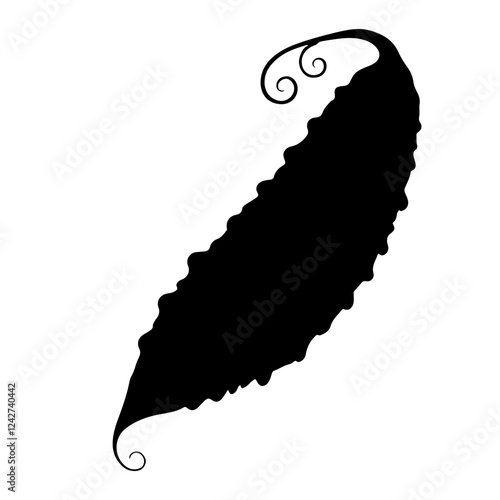 Bitter gourd silhouette vector icon sign symbol illustration design.