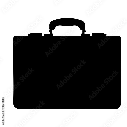 Briefcase silhouette vector icon sign symbol illustration design.