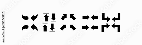 Vector Up Arrow Icon , Arrows, Black arrows icon vector set.