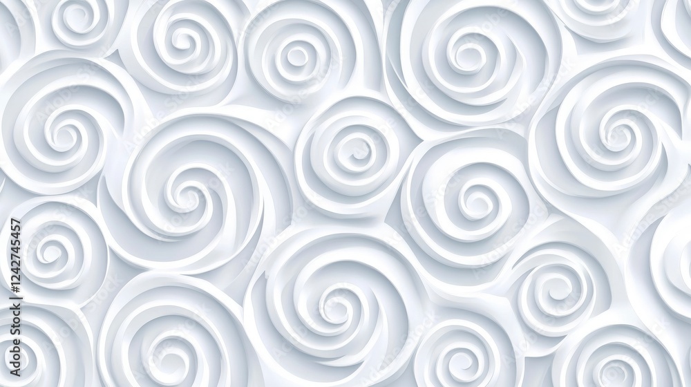 Stunning White Spiral Design: A Sophisticated Geometric Pattern for Modern Decor Stunning White Spiral Design: A Sophisticated Geometric Pattern for Modern Decor
