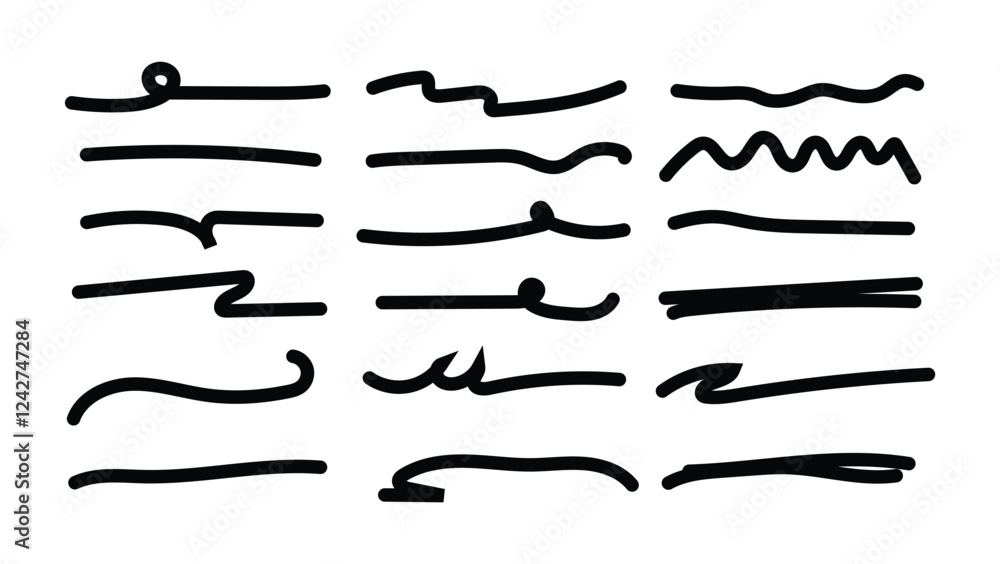 brush scribble underline. Set of brush crayon highlight underline symbol collection. Marker pen line highlight swoosh stroke. Squiggle brush scribble underline. Vector underline set
brush scribble underline. Set of brush crayon highlight underline symbol collection. Marker pen line highlight swoosh stroke. Squiggle brush scribble underline. Vector underline set