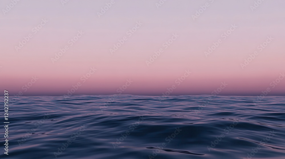Obraz premium Serene Ocean Sunset: A Peaceful Landscape Painting