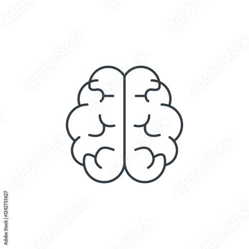 Brain icon symbol vector illustration isolated on white background