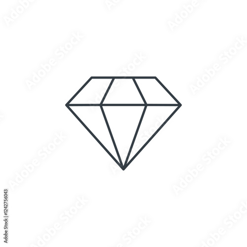 Diamond icon symbol vector illustration isolated on white background