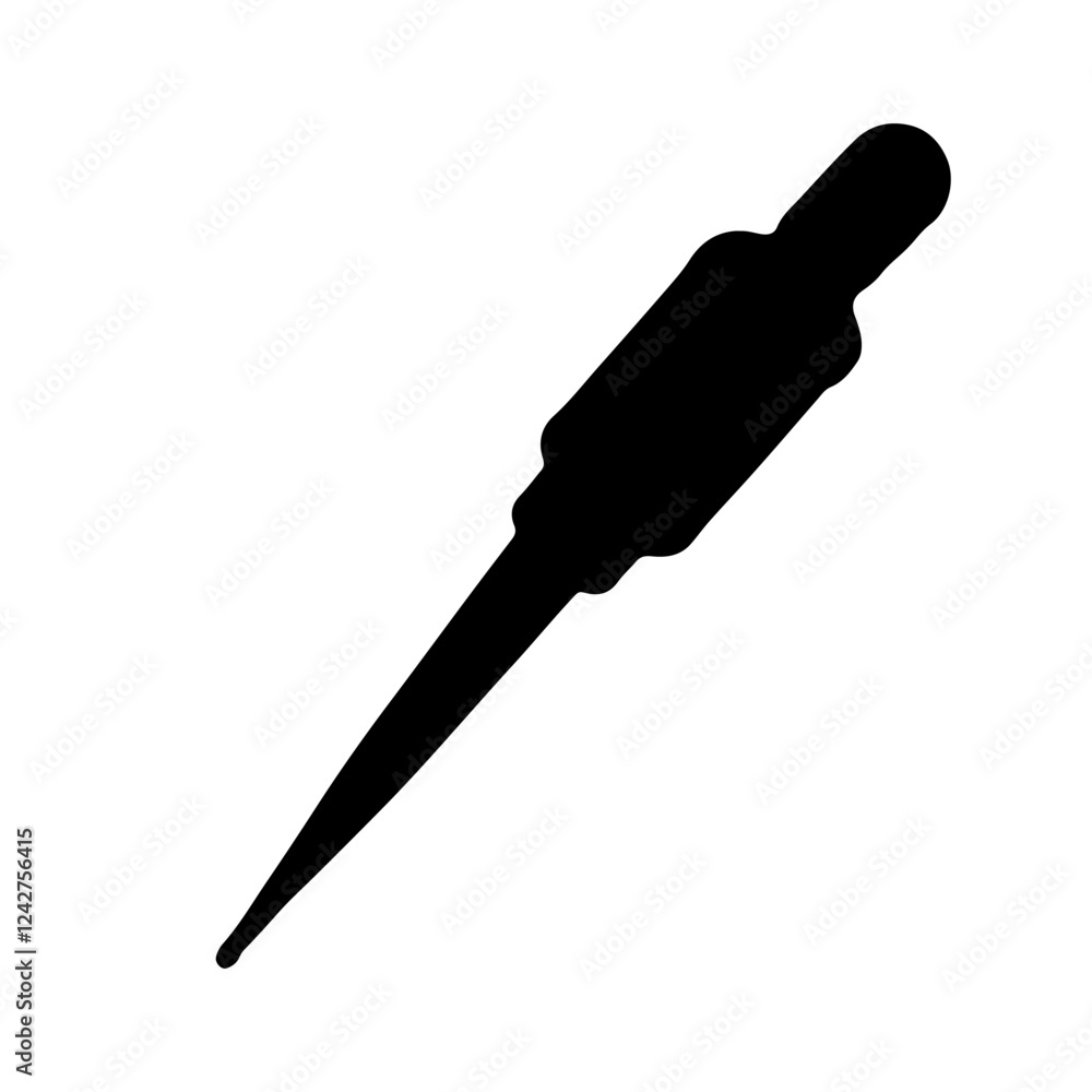 Fototapeta premium Liquid dropper silhouette vector icon sign symbol illustration design.