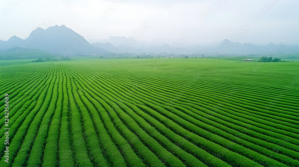 Floating tea plantation terraces with drone harvesters collecting tea leaves from aerial heights, showcasing a futuristic approach to agriculture.
Floating tea plantation terraces with drone harvesters collecting tea leaves from aerial heights, showcasing a futuristic approach to agriculture.