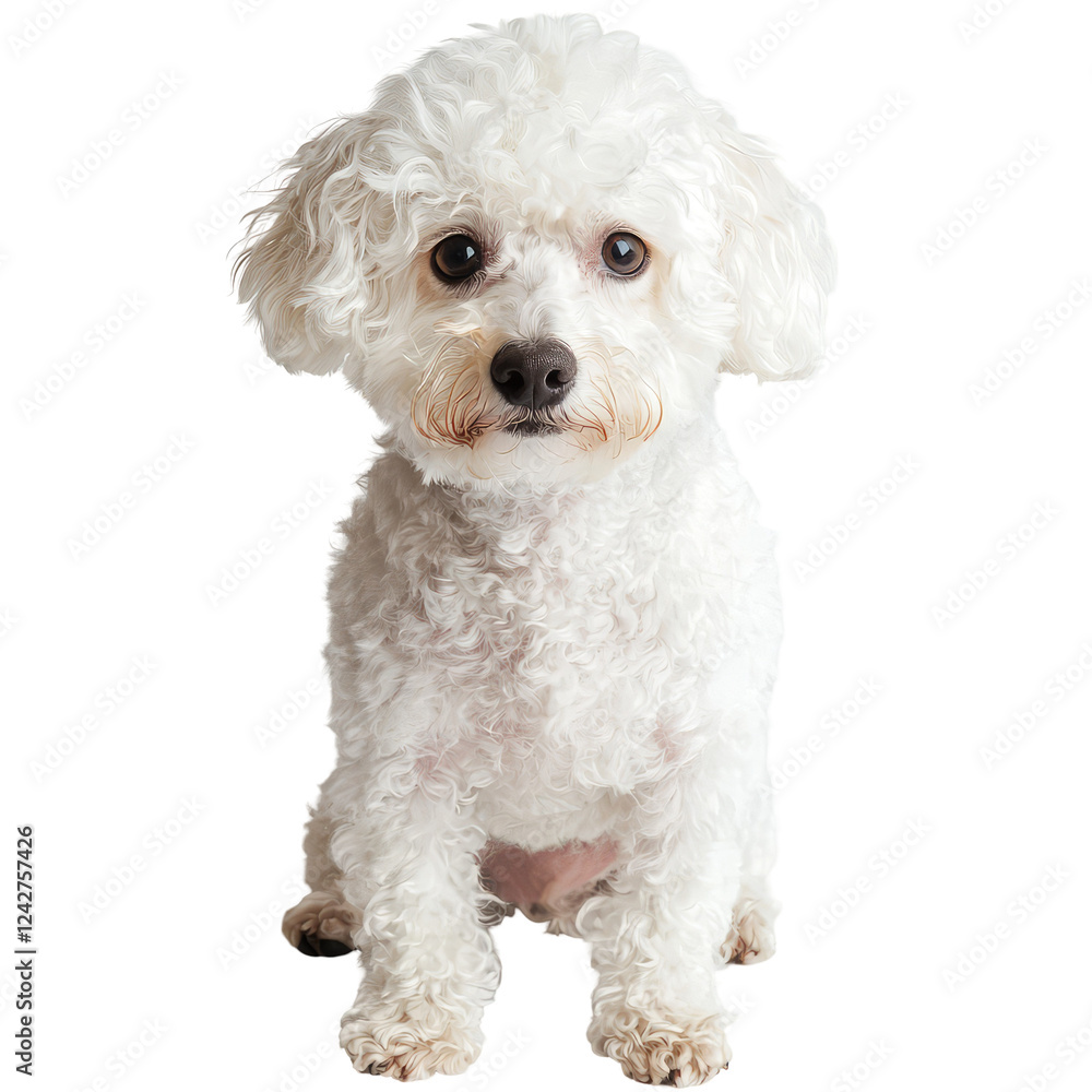 Adorable White Dog Sitting on a Studio Background, Perfect for Pet Lovers and Animal Photography Needs Adorable White Dog Sitting on a Studio Background, Perfect for Pet Lovers and Animal Photography Needs