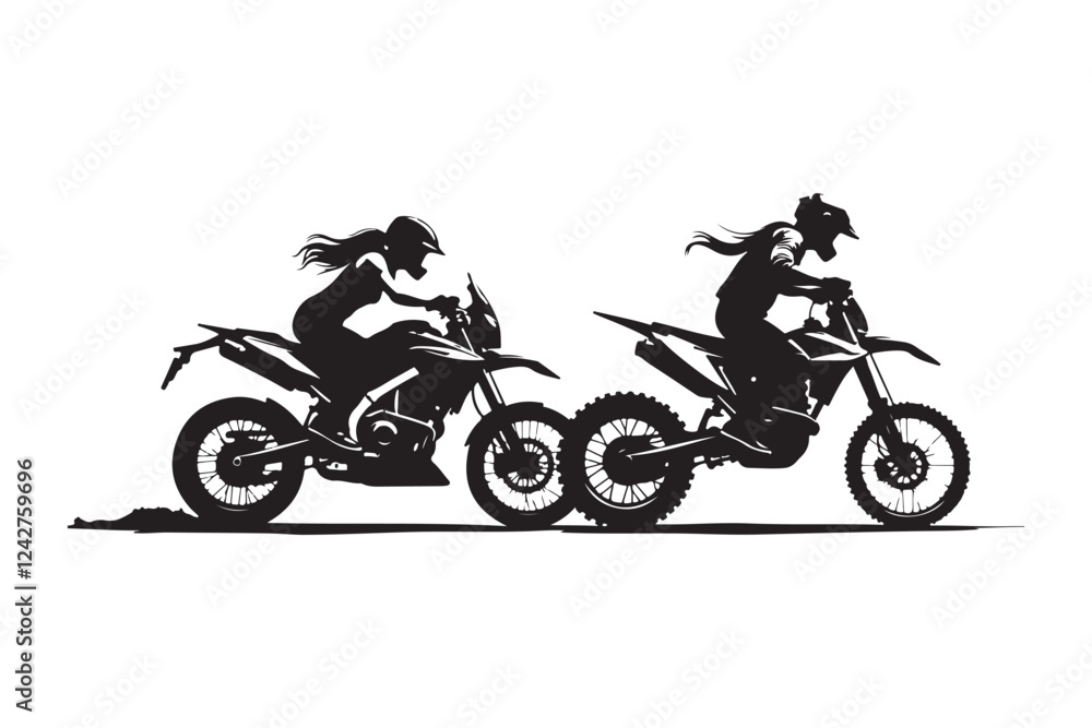 PrintExtreme Motocross Stunt Silhouettes PrintExtreme Motocross Stunt Silhouettes