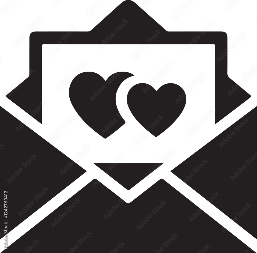 Romantic Love Letter Envelope Vector for Valentines Day
Romantic Love Letter Envelope Vector for Valentines Day