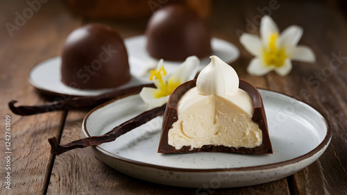 Milk chocolate filled with Madagascar vanilla bean cream