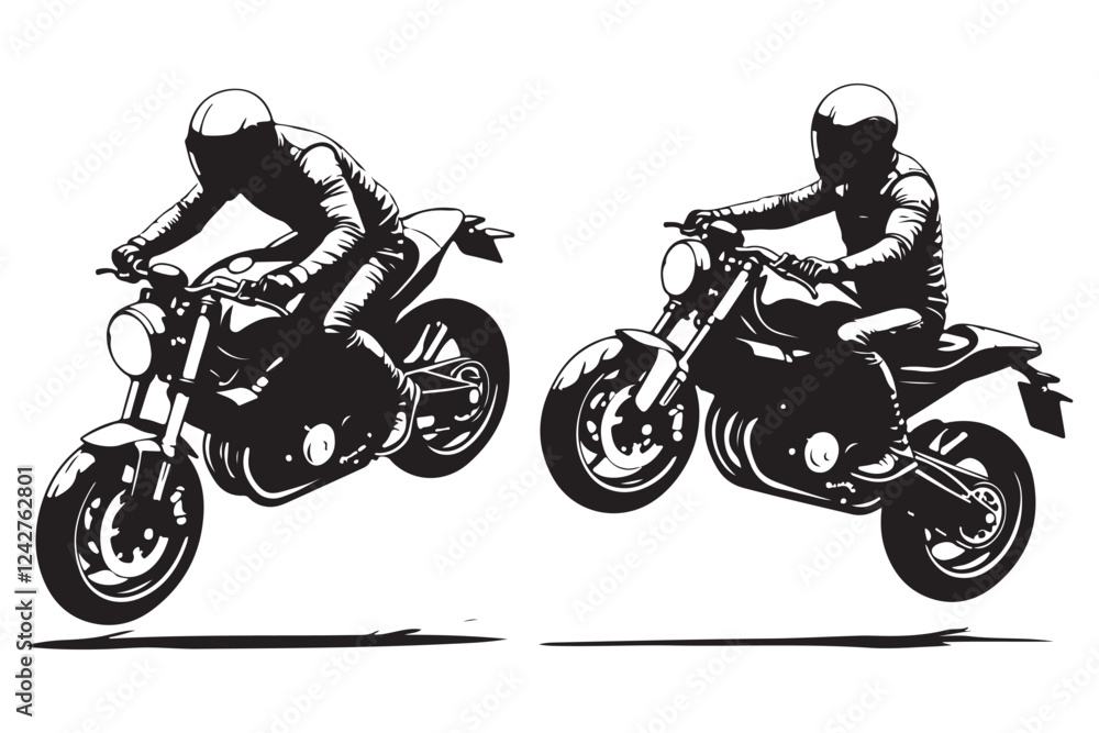 Motorcycle silhouette on a white background, Black clean artwork on white background, motorcycle, bike, motorbike, motor, speed, wheel, biker, sport, engine, transport, transportation, isolated, ride Motorcycle silhouette on a white background, Black clean artwork on white background, motorcycle, bike, motorbike, motor, speed, wheel, biker, sport, engine, transport, transportation, isolated, ride