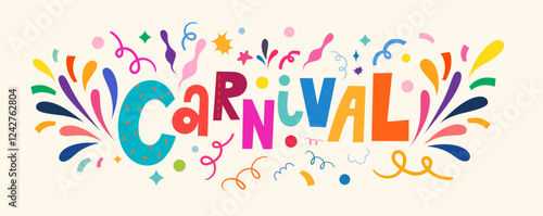 Carnival party. Design for holiday celebration, Brazil Carnival or party	