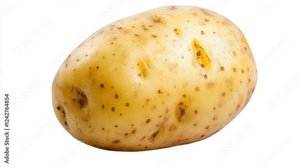 Fresh Raw Potato with Brown Skin and Light Yellow Flesh Texture Fresh Raw Potato with Brown Skin and Light Yellow Flesh Texture