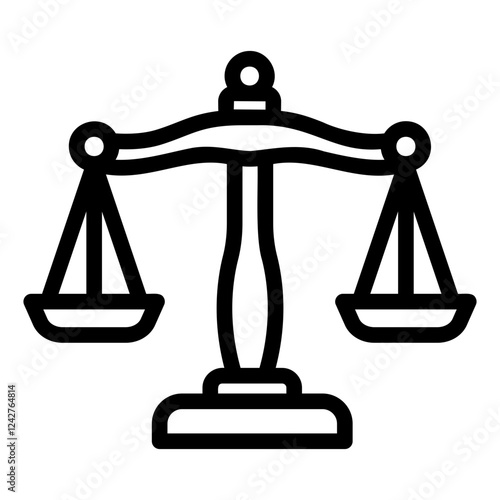 justice scale Line Icon