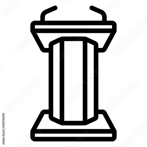 witness stand Line Icon