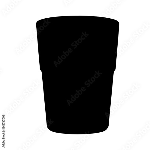Water glass silhouette vector icon sign symbol illustration design.