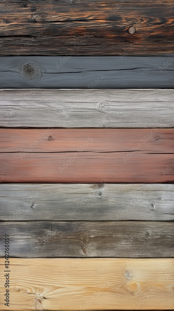 Obraz premium Rustic Wooden Plank Wall: A Timeless and Elegant Design