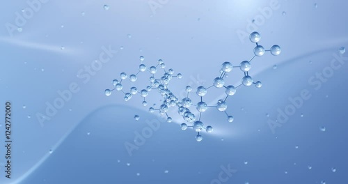 Wallpaper Mural Delamanid rotating molecular structure, 3d model of antituberculosis medications, looped video Torontodigital.ca