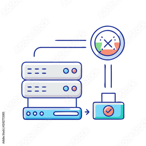 proxy server icon, proxy server vector illustration-simple illustration of proxy server, perfect for proxy server logos and icons