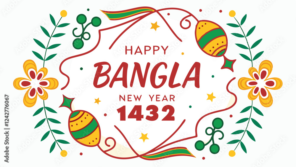 nice design on new year of bengoli festive nice design on new year of bengoli festive