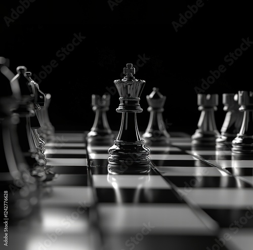 chess pieces on the board