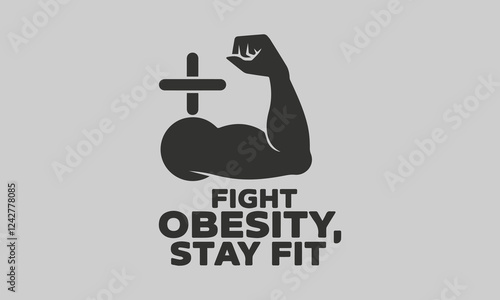World Obesity Day Vector Illustration | Social Media, T-Shirt, Poster, Sticker, Print Card & Animated GIF Design. Print ready eps