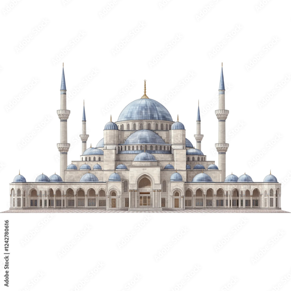 Fototapeta premium blue mosque istanbul turkey transparent background