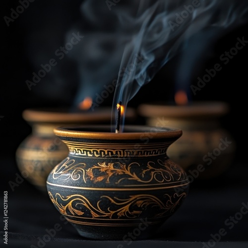 Wallpaper Mural Artistic Incense Burners Creating a Calm Ambience.jpeg Torontodigital.ca