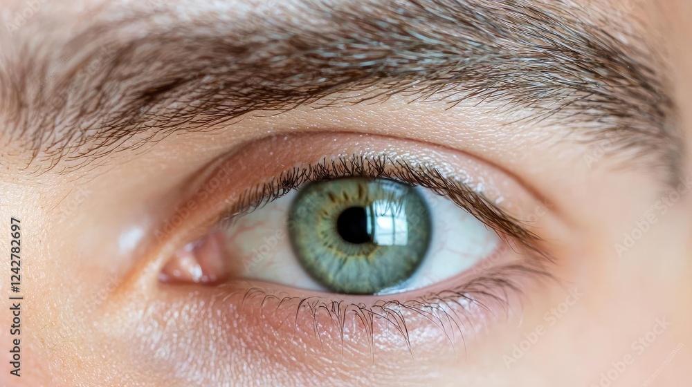 Obraz premium Close-up of a man's green eye