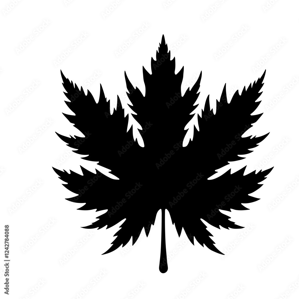 Maple leaf silhouette vector icon sign symbol illustration design Maple leaf silhouette vector icon sign symbol illustration design