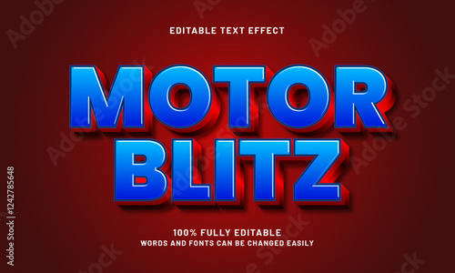 motor blitz editable text effect with a sport and race theme