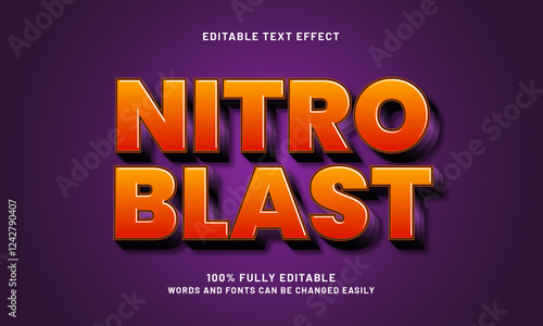 nitro blast editable text effect with a sport and race theme