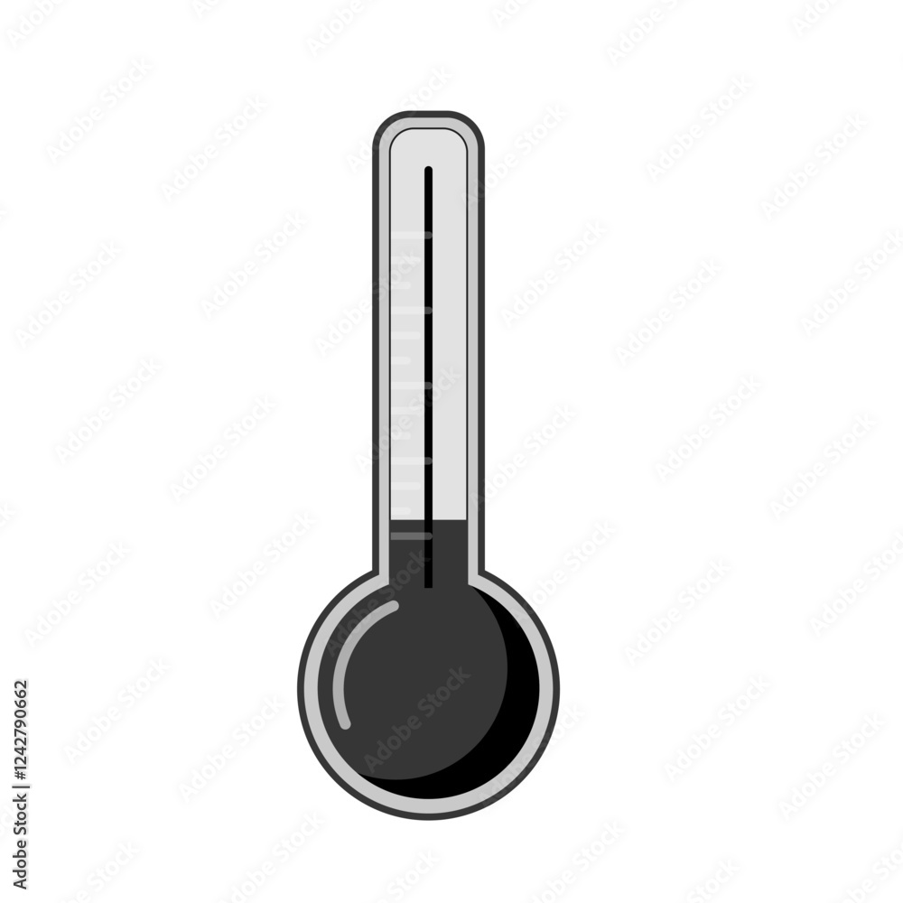 Cold thermometer with a snowflakes. Temperature weather thermometers meteorology, temp control thermostat device flat vector icon. Medical thermometers Cold thermometer with a snowflakes. Temperature weather thermometers meteorology, temp control thermostat device flat vector icon. Medical thermometers