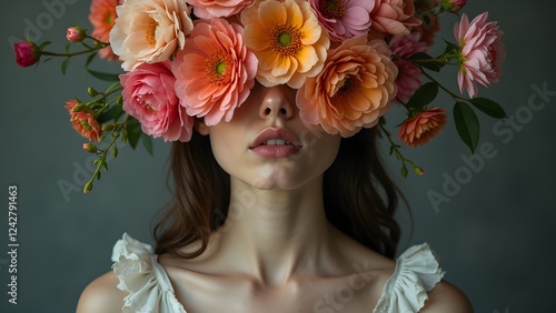 Wallpaper Mural Corolla Girl Orange Flower Ring Torontodigital.ca