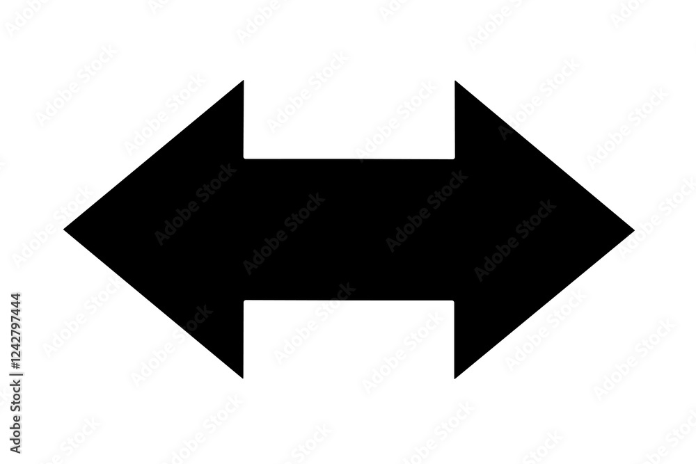double sided arrow icon vector on white background. two way arrow icon double sided arrow icon vector on white background. two way arrow icon