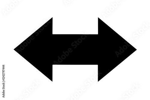 double sided arrow icon vector on white background. two way arrow icon