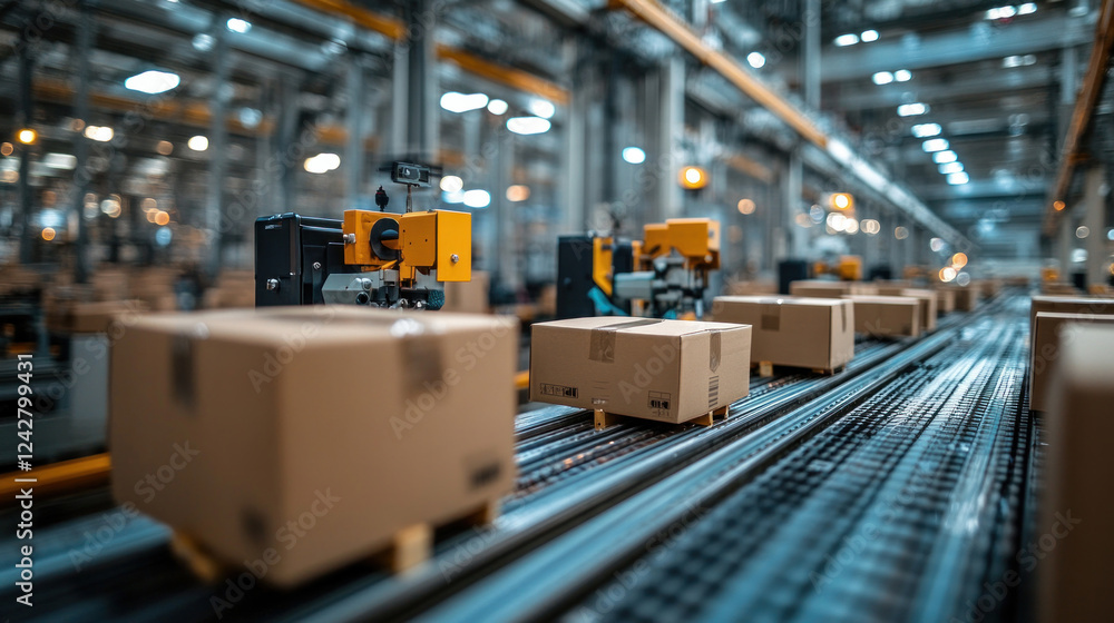 The interior of a factory specializing in manufacturing eco-friendly packaging with a focus on precision