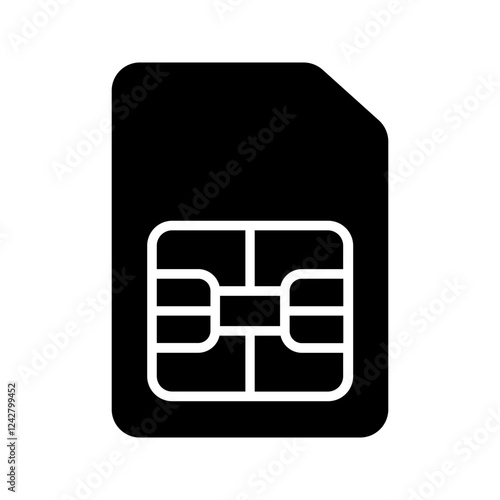 sim card icon color editable on white background