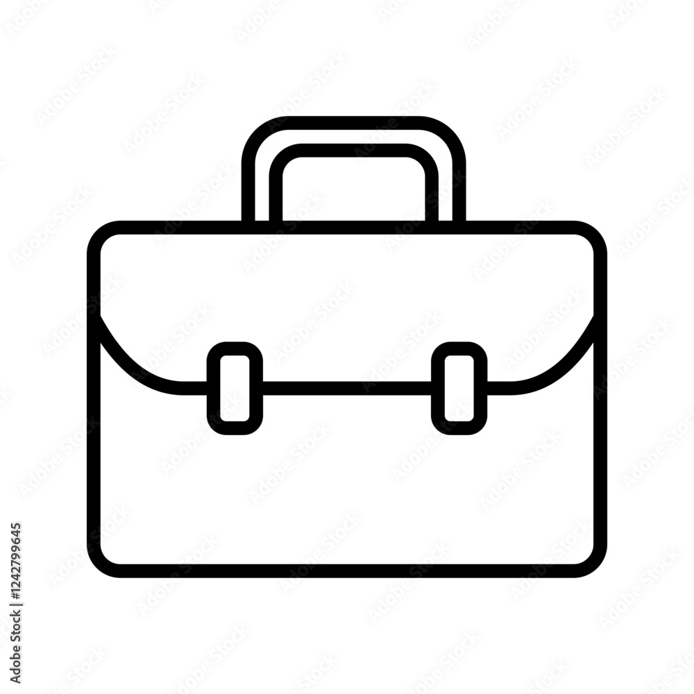 Briefcase icon color editable on white background Briefcase icon color editable on white background