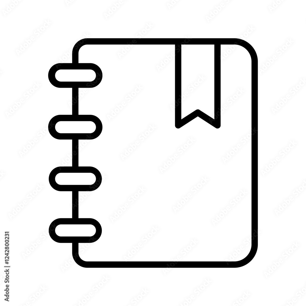 Diary icon color editable on white background Diary icon color editable on white background