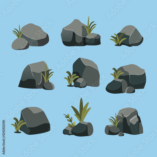 Rocks with Grass