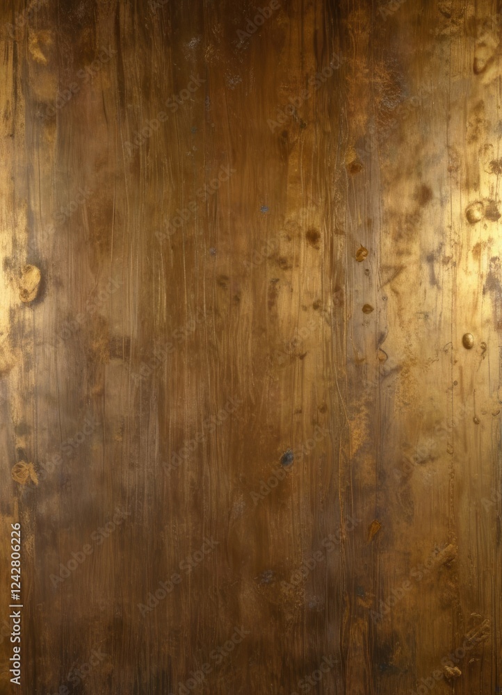 Obraz premium Weathered gold background texture with worn wooden tone and vintage patina effect , aged finish, vintage gold, rough texture