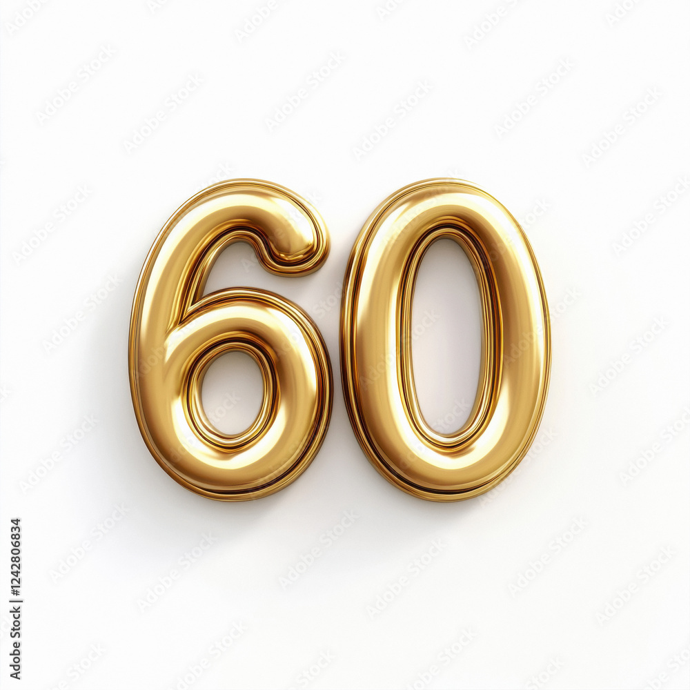 sixty number in golden balloon sixty number in golden balloon